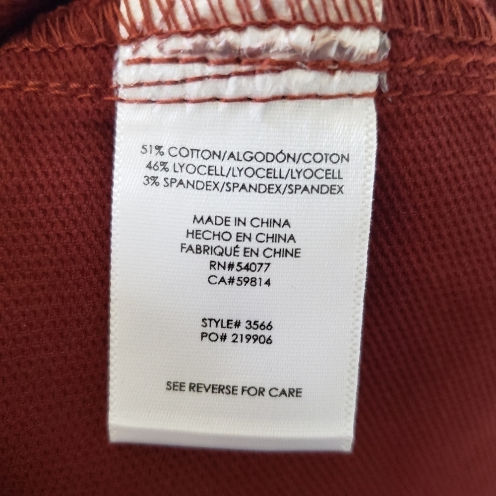🌻NWOT CABI The Drifter Flame Skinny Cord Pants, Style #3566, Size 2 - Picture 10 of 10